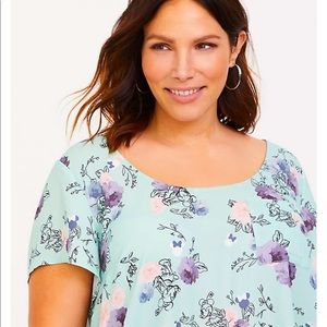 TORRID DISNEY MINNIE MOUSE FLORAL BUTTON-BACK BLOUSE